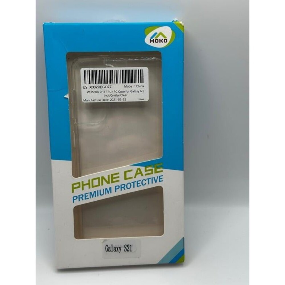 MoKo Premium Protective Case for Samsung Galaxy S21 5G (6.2") - Clear/Gray